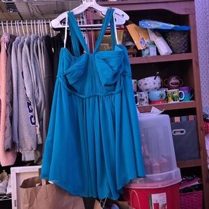 David's Bridal Teal dress